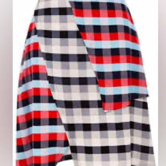 Tanya Taylor Skirt Gorgeous Checked Skirt Asymmetricsl size 6 EUC - Picture 5 of 7